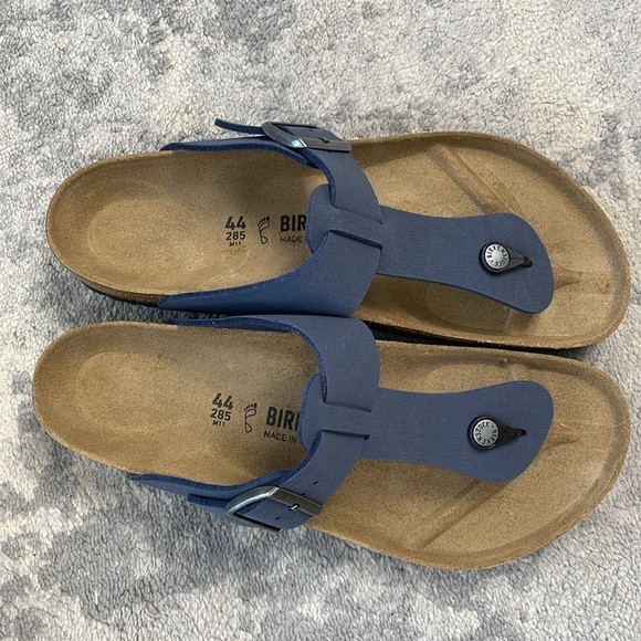 NIB Birkenstock Medina Thong Sandals Navy Blue Unisex Sz 11 Men 13 Women - Picture 4 of 14